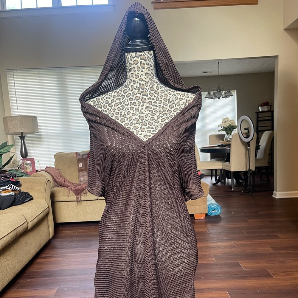 Brown Knitted Bikini/Beach Cover-up
